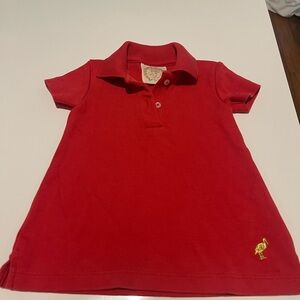 TBBC Maude's Polo Dress Pima Cotton Richmond Red Gold